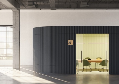 Panel ścienny 3D CANELÉ XL FLEX ARSTYL® – monumentalny efekt na zaokrąglonych powierzchniach