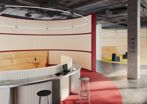 Panel ścienny 3D CANELÉ XL FLEX ARSTYL® – monumentalny efekt na zaokrąglonych powierzchniach