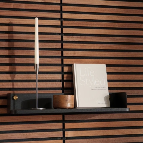 WoodUpp® CREATE | Półka na książki – Dąb czarny (39,9 x 20 cm)