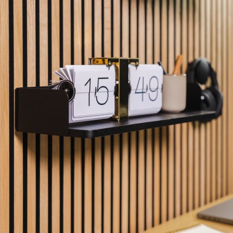 WoodUpp® CREATE | Półka na książki – Dąb czarny (39,9 x 20 cm)