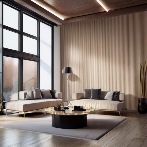 Panel akustyczny Akupanel | 240 Dąb Klasyczny (Szary Filc)