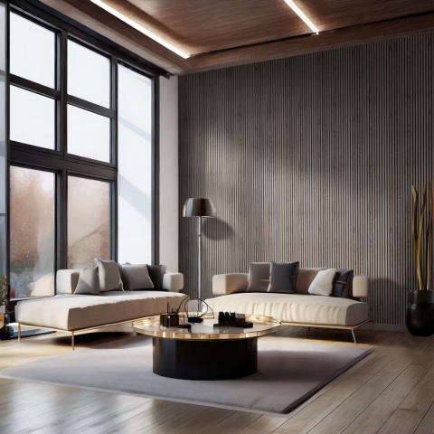 Panel akustyczny Akupanel | 300 Dąb Rustykalny Szary