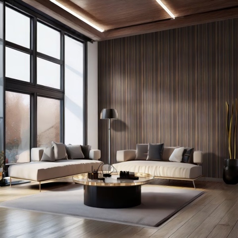 Panel akustyczny Akupanel | 240 Modrzew Rustykalny Przyciemniony